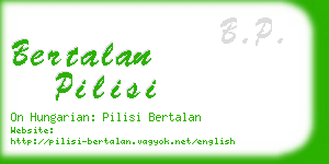 bertalan pilisi business card